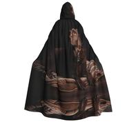 OTTKGGA Brown Labrador Retriever Adult Hooded Cloak Party Decoration Robe Witch Vampires Halloween Christmas Cosplay Costume