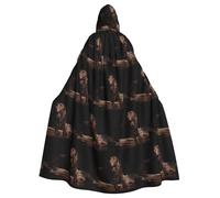 OTTKGGA Brown Labrador Retriever Adults Hooded Cloak Decorative Cape Robe Vampires Witch Mysterious Cosplay Carnival Parties