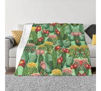 OTTKGGA Cactus Floral Bloom Ultra-Soft Micro Fleece Blanket Flannel Blanket Anti Pilling Bed Couch Living Room Travel Decor