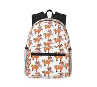 OTTKGGA Cartoon Cute Cow Casual Backpack School Book Bags Stylish Classic Travel Work Outdoor Sports