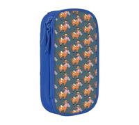 OTTKGGA Cartoon Cute Cow Double-Layer Pencil Case Pen Bag Large Capacity School Office Travel Makeup