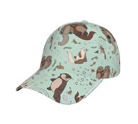 OTTKGGA Cartoon Cute Otter Baseball Cap Dad Hat Hip Hop Trucker Caps Adjustable Vintage Soft Outdoor Sports Golf Running Black