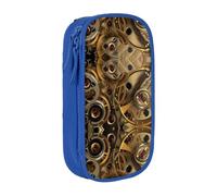OTTKGGA Cool Steampunk Gears Double-Layer Pencil Case Pen Bag Large Capacity School Office Travel Makeup