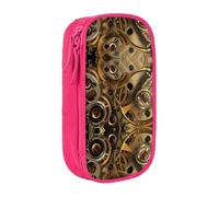 OTTKGGA Cool Steampunk Gears Double-Layer Pencil Case Pen Bag Large Capacity School Office Travel Makeup