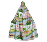 OTTKGGA Country Lifestyle Adults Hooded Cloak Decorative Cape Robe Vampires Witch Mysterious Cosplay Carnival Parties