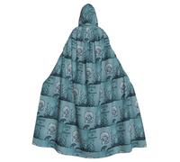 OTTKGGA Crazy Save Manatee Adults Hooded Cloak Decorative Cape Robe Vampires Witch Mysterious Cosplay Carnival Parties