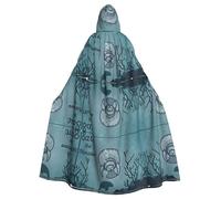 OTTKGGA Crazy Save Manatee Hooded Cloak Wizard Cape Grim Reaper Vampire Party Halloween Adult Cosplay Stage Costumes