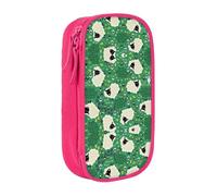 OTTKGGA Cute Cartoon Sheep Double-Layer Pencil Case Pen Bag Large Capacity School Office Travel Makeup