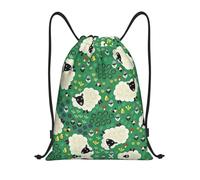 OTTKGGA Cute Cartoon Sheep Drawstring Sport Bag Waterproof Swimming Bags Gym Backpacks Sports Beach Travel Storage