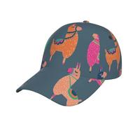OTTKGGA Cute Llama Cartoon Baseball Cap Dad Hat Sun Cap Adjustable Size Running Gym Golf Outdoor Tour Classic Unisex Black