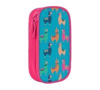 OTTKGGA Cute Llama Cartoon Double-Layer Pencil Case Pen Bag Large Capacity School Office Travel Makeup