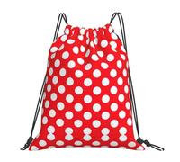 OTTKGGA Cute Polka Dot Drawstring Bags Waterproof Swimming Gym Backpacks Large Capacity Lightweight Travel Beach