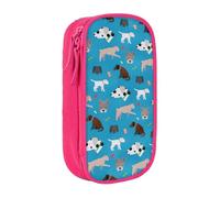 OTTKGGA Dog Show Double-Layer Pencil Case Pen Bag Large Capacity School Office Travel Makeup