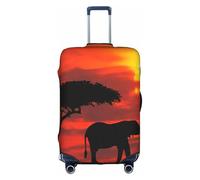 OTTKGGA Elephant Sunset Suitcase Cover Luggage Protector Elastic Anti-Scratch Travel Essentials Fits 18-32 Inch Luggage