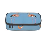 OTTKGGA Flamingo in Water Ripple Big Capacity Zipper Pencil Case Stationery Organizer Makeup Bag for School Office Travel