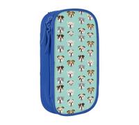OTTKGGA Funny English Bulldog Double-Layer Pencil Case Pen Bag Large Capacity School Office Travel Makeup