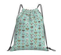 OTTKGGA Funny English Bulldog Drawstring Bags Waterproof Swimming Gym Backpacks Large Capacity Lightweight Travel Beach