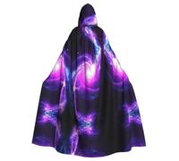 OTTKGGA Galaxy Energy Hooded Cloak Wizard Cape Grim Reaper Vampire Party Halloween Adult Cosplay Stage Costumes