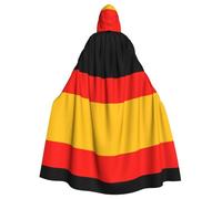 OTTKGGA Germany Flag Hooded Cloak Wizard Cape Grim Reaper Vampire Party Halloween Adult Cosplay Stage Costumes