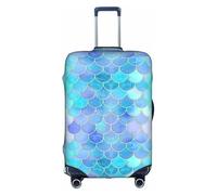OTTKGGA Gold Mermaid Scale Suitcase Cover Luggage Protector Elastic Anti-Scratch Travel Essentials Fits 18-32 Inch Luggage