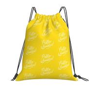 OTTKGGA Goodlooking Hello Sunshine Drawstring Bags Waterproof Swimming Gym Backpacks Large Capacity Lightweight Travel Beach