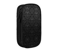 OTTKGGA Gothic Wallpaper Skull Double-Layer Pencil Case Pen Bag Large Capacity School Office Travel Makeup