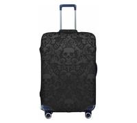 OTTKGGA Gothic Wallpaper Skull Suitcase Cover Luggage Protector Elastic Anti-Scratch Travel Essentials Fits 18-32 Inch Luggage