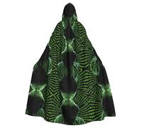 OTTKGGA Hacker Attack Adults Hooded Cloak Decorative Cape Robe Vampires Witch Mysterious Cosplay Carnival Parties