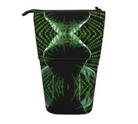 OTTKGGA Hacker Attack Stand Up Telescopic Pencil Case Stationery Organizer with Zipper Portable School Office Student