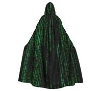 OTTKGGA Hacker Era Hooded Cloak Wizard Cape Grim Reaper Vampire Party Halloween Adult Cosplay Stage Costumes