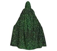 OTTKGGA Hacker Era Hooded Cloak Wizard Cape Grim Reaper Vampire Party Halloween Adult Cosplay Stage Costumes