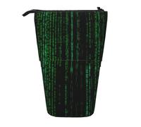 OTTKGGA Hacker Era Stand Up Telescopic Pencil Case Stationery Organizer with Zipper Portable School Office Student