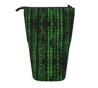 OTTKGGA Hacker Era Stand Up Telescopic Pencil Case Stationery Organizer with Zipper Portable School Office Student