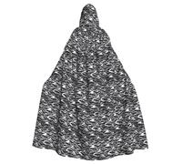 OTTKGGA Halloween Bats Grey Adults Hooded Cloak Decorative Cape Robe Vampires Witch Mysterious Cosplay Carnival Parties