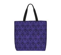 OTTKGGA Haunted Mansion Tote Bag Large Capacity Zipper Shoulder Convenience Bag With Inner Pocket Travel Shopping Work