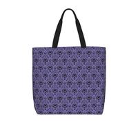 OTTKGGA Haunted Mansion Tote Bag Large Capacity Zipper Shoulder Convenience Bag With Inner Pocket Travel Shopping Work