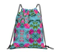 OTTKGGA Hello Hawaii Drawstring Bags Waterproof Swimming Gym Backpacks Large Capacity Lightweight Travel Beach