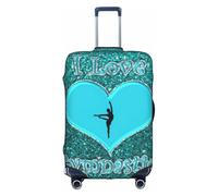OTTKGGA I Love Gymnastics Suitcase Cover Luggage Protector Elastic Anti-Scratch Travel Essentials Fits 18-32 Inch Luggage