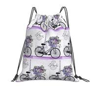 OTTKGGA Love On The Bike Drawstring Bags Waterproof Swimming Gym Backpacks Large Capacity Lightweight Travel Beach