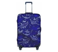OTTKGGA Manta Ray and Fish Suitcase Cover Luggage Protector Elastic Anti-Scratch Travel Essentials Fits 18-32 Inch Luggage