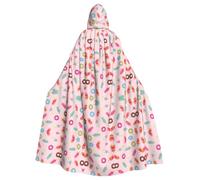 OTTKGGA Many Colored Ice Cream Adults Hooded Cloak Decorative Cape Robe Vampires Witch Mysterious Cosplay Carnival Parties