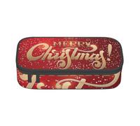 OTTKGGA Merry Christmas Too Big Capacity Zipper Pencil Case Stationery Organizer Makeup Bag for School Office Travel