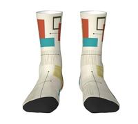 OTTKGGA Mid Century Modern Ankle Socks Crew Socks Uk 4-9 Eu 36-44 Mid-Crew Length Breathable Everyday Sports Unisex