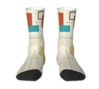 OTTKGGA Mid Century Modern Ankle Socks Crew Socks Uk 4-9 Eu 36-44 Mid-Crew Length Breathable Everyday Sports Unisex