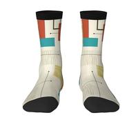 OTTKGGA Mid Century Modern Ankle Socks Crew Socks Uk 4-9 Eu 36-44 Mid-Crew Length Breathable Everyday Sports Unisex