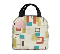 OTTKGGA Mid Century Modern Insulated Lunch Bags Lunch Tote Bag Picnic Bag Cooler Bag Portable Work School Picnic.