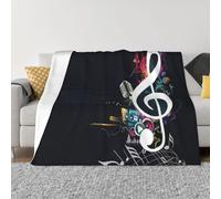 OTTKGGA Music Notes Ultra-Soft Micro Fleece Blanket Flannel Blanket Anti Pilling Bed Couch Living Room Travel Decor
