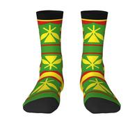 OTTKGGA Native Hawaiian Flag Ankle Socks Crew Socks Uk 4-9 Eu 36-44 Mid-Crew Length Breathable Everyday Sports Unisex