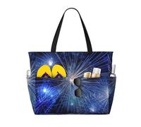 OTTKGGA New Year Pyrotechnics Large Capacity Beach Travel Bag Multi Pocket With Zip Tote Bag Waterproof Pool Vacation Gym