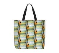 OTTKGGA Nice Guitar Tote Bag Large Capacity Zipper Shoulder Convenience Bag With Inner Pocket Travel Shopping Work
